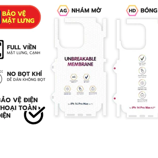 Miếng dán PPF iPhone mặt sau 6/6s/6plus/6s plus/7/8/7plus/8plus/x/xs/xs max/11/12/13/pro/promax