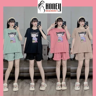 Bộ Đồ Bầu Cộc Tay Mùa Hè Chất Liệu Cotton In Hình Phong Cách Năng Động Dễ Thương HT2709  Honey Mommy