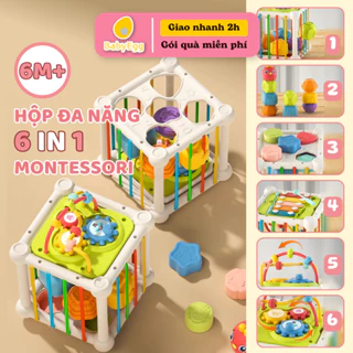 Hộp đan dây đa chức năng đàn gõ âm thanh Đồ chơi giáo dục Montessori cho bé trai bé gái 6 12 tháng 1 2 3 tuổi BabyEgg