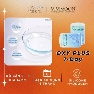 Lens cận trong suốt VIVIMOON 1 ngày cho mắt thở Vivimedi Oxy Plus - Hiva Lens Đà Nẵng