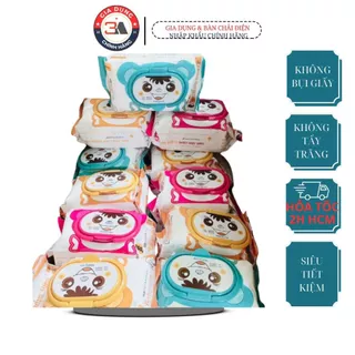 (HỎA TỐC) COMBO 5 GÓI Khăn ướt Gấu Baby Wipes Loại lớn 250GR/325GR không mùi Hàng chính hãng, an toàn cho mọi loại da