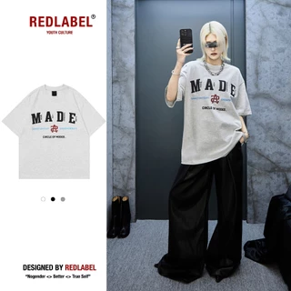 Áo Thun REDLABEL  "MADE-CIRCLE" Tshirt, Áo Phông In Họa Tiết Tay Lỡ Chất Vải Cotton 250gsm Form Oversize