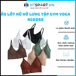 Áo Lót Nữ Hở Lưng Tập Gym Yoga Thể Thao, Áo Bra Cotton 2 Dây Đệm Mỏng Mềm Thoải Mái AG6088