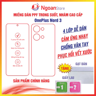 Miếng dán PPF OnePlus Nord 3 chống vân tay phục hồi vết xước - Ngoan Store
