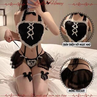 Bộ Đồ Ngủ Cosplay Cô Nữ Hầu Gái Sexy Gợi Cảm, Set Váy Ngủ Hóa Trang Sexy Cô Hầu Gái Quyến Rũ - LALA HONEY