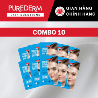 [COMBO 10] Miếng Dán Mụn Purederm Trouble Clear Tẩm Tinh Chất 22 Miếng (HSD: 13/03/2025)