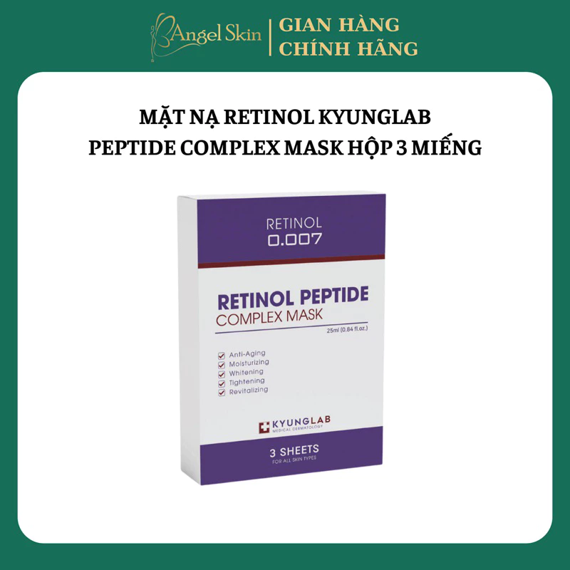 Mặt nạ Retinol Kyung Lab Peptide Complex Mask hộp 3 miếng