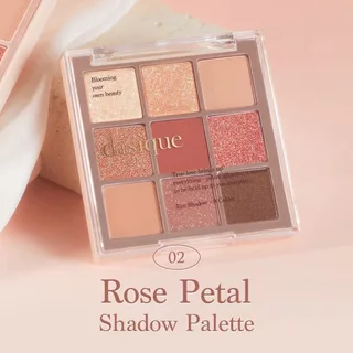 Bảng Phấn Mắt Dasique 02 Rose Petal 9 Ô Màu Siêu Xinh Nhũ Sáng