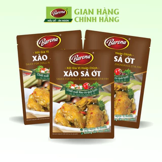 Combo 3 Gói Gia Vị Xào Sả Ớt Barona 80g ướp ngon chuẩn vị không cần nêm nếm