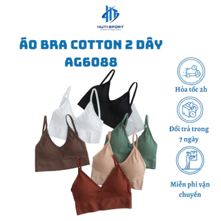 Áo Lót Nữ Hở Lưng Tập Gym Yoga Thể Thao, Áo Bra Cotton 2 Dây Đệm Mỏng Mềm Thoải Mái AG6088