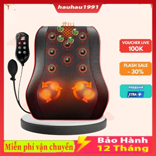 Gối Massage Cổ Vai Gáy, Gối Massage Toàn Thân 2023 , Máy Massage Hồng Ngoại ( Kèm Điều Khiển Siêu Tiện Lợi)