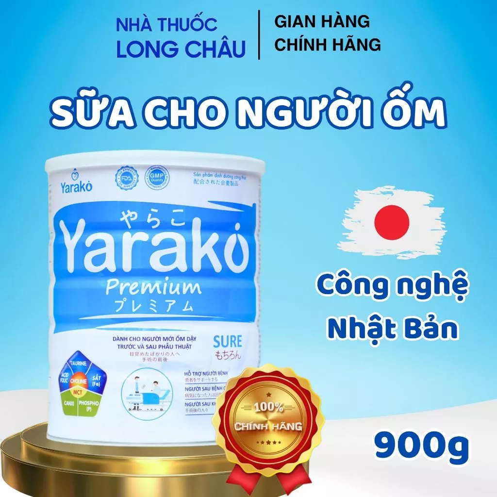 Sữa Bột Dinh Dưỡng Dành Cho Người Mới Ốm Dậy Trước Và Sau Phẫu Thuật YARAKO PREMIUM SURE