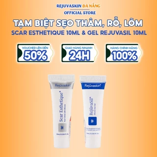 Combo hỗ trợ làn da sẹo Rejuvaskin  Scar Esthetique10ml và Rejuvaskin 10ml