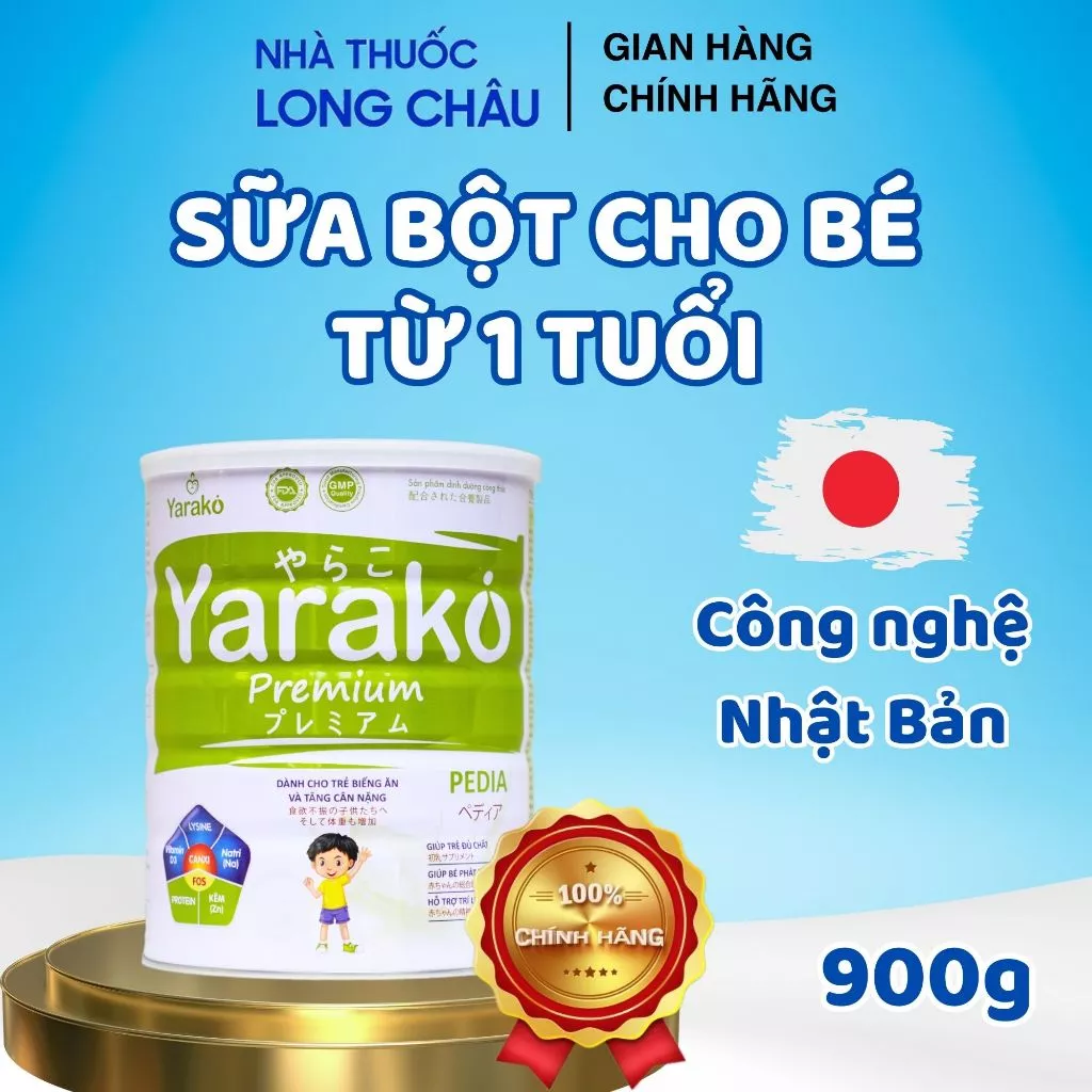 Sữa Tăng Cân Cho Bé Dành Cho Bé Biếng Ăn Hỗ Trợ Bé Tăng Cân Và Khả Năng Hấp Thụ YARAKO PREMIUM PEDIA