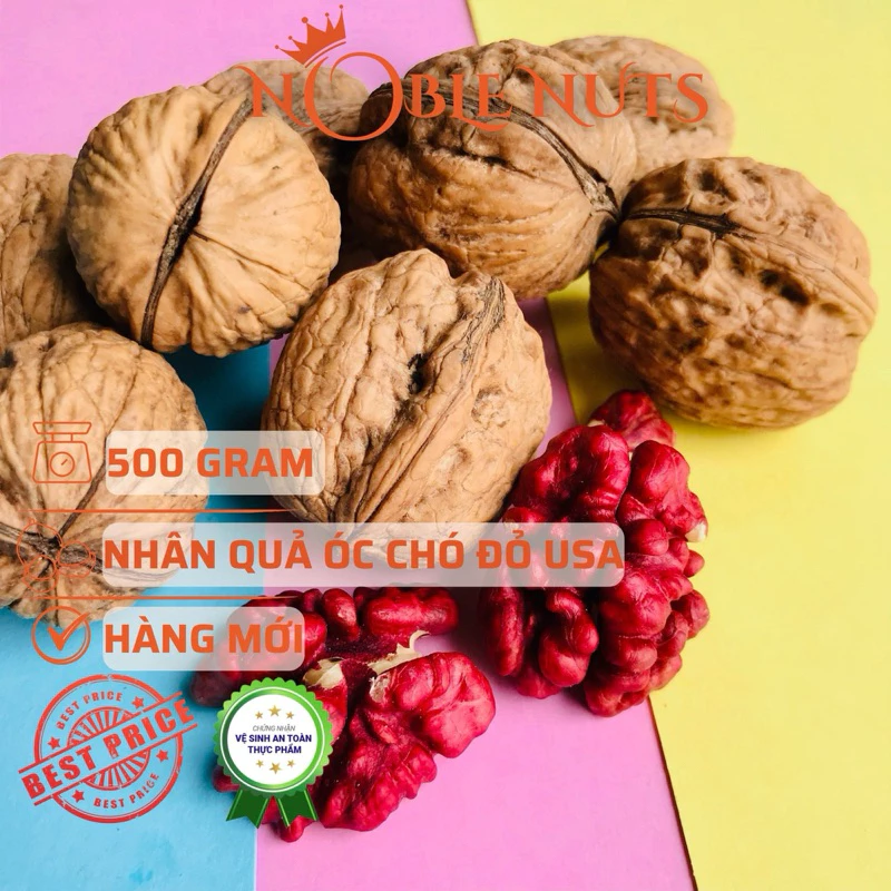 500Gr nhân quả ÓC CHÓ đỏ tách sẵn