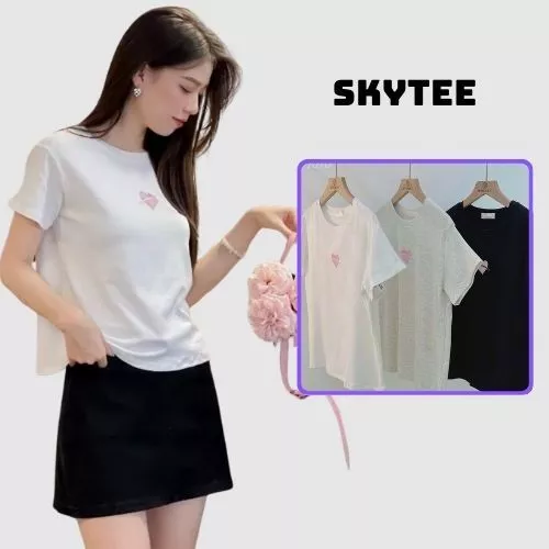 ÁO BABYTEE THUN ZIP IN HÌNH TRÁI TIM SIÊU XINH SKYTEE - FG063