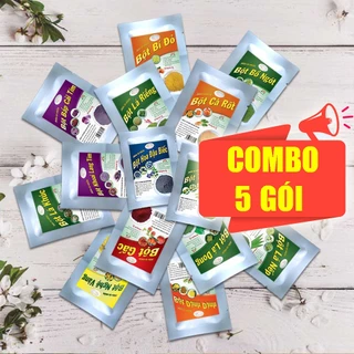 Combo 5 Gói 20gr Bột Tạo Màu Thực Phẩm Tự Nhiên Rau Củ  Quả Nguyên Chất 100% nấu xôi, làm bánh