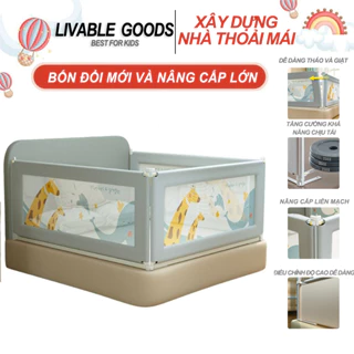 Phiên bản nâng cấp của lan can giường khủng long dễ nâng, dễ lắp đặt và tháo rời, chiều cao vàng là 90cm