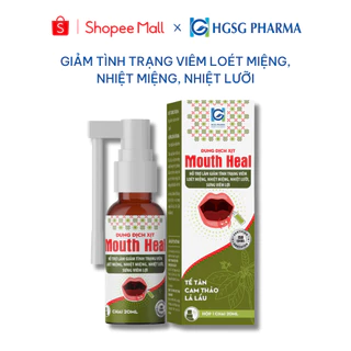 Dung dịch xịt Mouth Heal làm giảm tình trạng viêm loét miệng, nhiệt miệng, nhiệt lưỡi, sưng viêm lợi