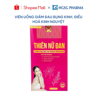 Viên uống điều hoà nội tiết tố nữ, điều hòa kinh nguyệt - THIÊN NỮ ĐAN (Lọ 30 viên) HGSG pharma