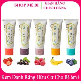 Kem Đánh Răng Cho Bé Hữu Cơ Jack N' Jill Úc Organic Chính Hãng Cho Bé Trên 6 Tháng Nuốt Được