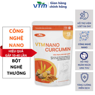 Viên uống tinh bột nghệ VTM NANO CURCUMIN - gói 60 viên