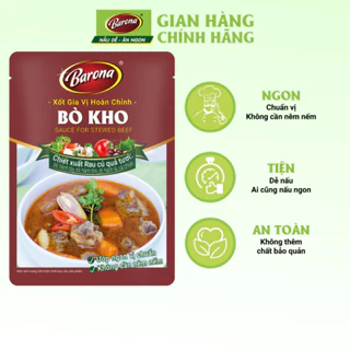 Combo 1 hộp (20 gói) gia vị Bò Kho Barona 80g ướp ngon chuẩn vị không cần nêm nếm