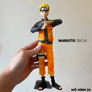 [26cm] Mô hình nhân vật Uzumaki Naruto 26cm đang phân thân chi thuật Kage Bunshin no Jutsu Anime figure naruto giá rẻ