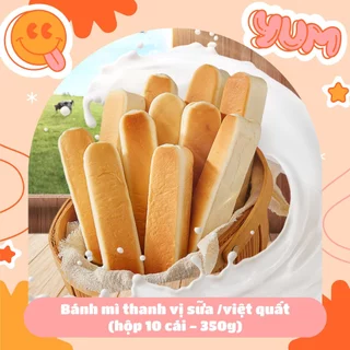 Bánh mì thanh 2 vị sữa trâu nguyên chất & hương việt quất Bánh mì ăn sáng ăn vặt ngon rẻ hộp 10 cái 350g