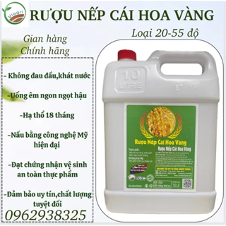 R ƯỢU NẾP CÁI HOA VÀNG-R ƯỢU NẾP VIAGRI(can 10 lít) LOẠI 1 KHÔNG ĐAU ĐẦU KHÁT NƯỚC HẠ THỔ CHẤT LƯỢNG