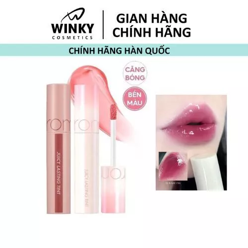 [Màu 22-29]Son tint Romand Juicy Lasting Tint màu 23 Nucadamia Màu Đỏ Nâu Nude