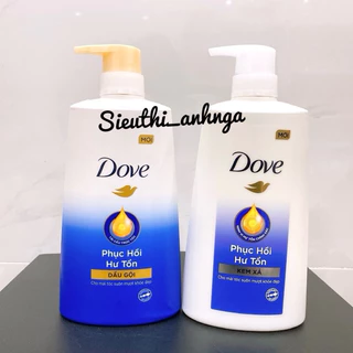 Dầu Gội/Dầu Xả Dove 650g / 610g Phục Hồi Hư Tổn