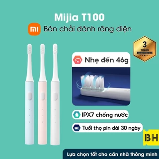 Bàn Chải Điện Xiaomi Mijia T100 (pin sạc) - Kháng Nước ipx7,Công Nghệ Sonic - 2 Chế Độ Vận Hành