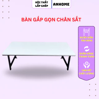 Bàn Gấp Gọn Chân Sắt Đa Năng 🔥𝑭𝑹𝑬𝑬𝑺𝑯𝑰𝑷🔥 Bàn Dùng Làm Việc Hoặc Bàn Ăn Chắc Chắn Nhiều Kích Thước