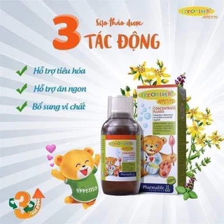 Siro Ăn Ngon 3 Tác Động FITOBIMBI APPETITO Giúp Tăng Cường Sức Khỏe, Giảm Biếng Ăn Cho Bé Chai 200ml