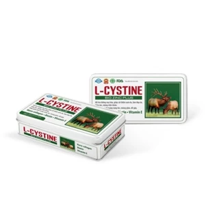 L-Cystine (hộp thiếc) đẹp da khỏe tóc, bổ sung biotin, nano collagen giảm gãy rụng tóc - 60 viên