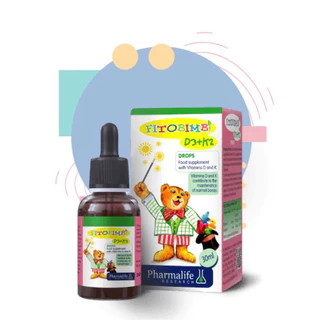 Fitobimbi D3 K2 Bổ sung vitamin D3K2 cho bé Hấp thu canxi giúp xương răng chắc khỏe Lọ 30ml