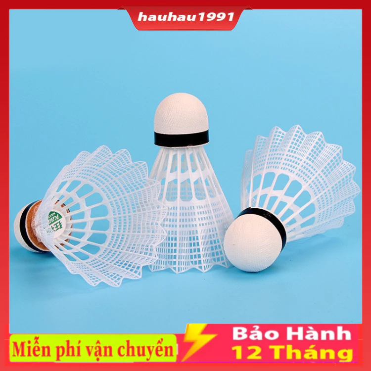 COMBO3 quả cầu lông bằng nhựa màu trắng tập luyện siêu biền , bảo hành 12 tháng