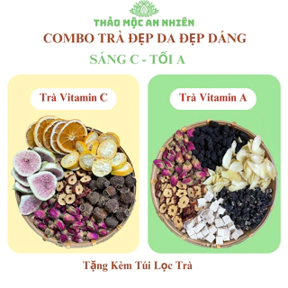 Trà sáng C tối A đẹp da đẹp dáng, bổ sung vitamin dưỡng da, trắng hồng rạng rỡ, thanh lọc cơ thể