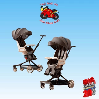 Xe đẩy gấp gọn cho bé V9 đi du lịch Xe đẩy cho bé 2 chiều ngả 4 tư thế cao cấp Anh Khoa Kids