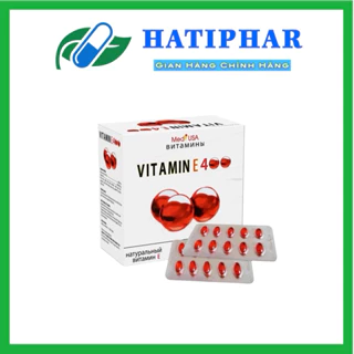 Viên uống đẹp da Vitamin E400 E Đỏ 4000mcg, Aloe vera 500mg - Hộp 100 viên