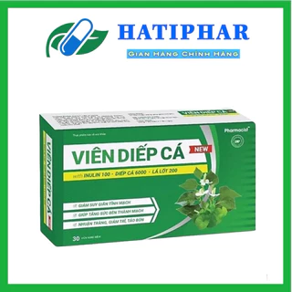 Viên Diếp Cá new Hỗ trợ nhuận tràng, giúp giảm táo bón hộp 30 Viên