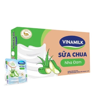 Thùng 48 Hộp Sữa Chua Ăn Vinamilk Vị Nha Đam - Vỉ 4 Hộp x 100g.