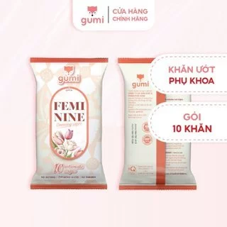 Khăn giấy ướt phụ khoa vệ sinh vùng kín phụ nữ Gumi gói 10 tờ hương Daisy