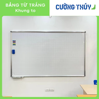 Bảng Từ Trắng Viết Bút Lông Khung To (KT: 120x150cm) | Tặng Bút, Bông Lau và Nam Châm