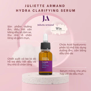 [ Hàng Công Ty]  Tinh chất dưỡng ẩm da dầu mụn HYDRA CLARIFYING SERUM - Juliette Armand - Wincosmetic