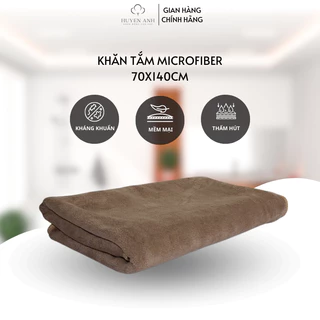 Khăn tắm gội khách sạn cao cấp Microfiber 70x140cm chất liệu mềm mại bền màu không xù lông an toàn với mọi làn da