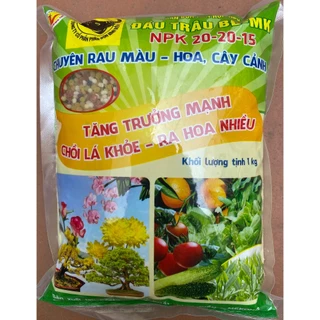 Phân bón đầu trâu BĐ-MK 20-20-15 chuyên cho rau màu - hoa kiểng GÓI 1 KG