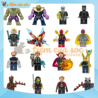 Mô hình đồ chơi lego minifigures siêu anh hùng marvel kèm đế các nhân vật trong End Game phase 1