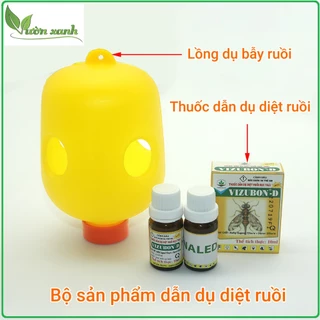 Vizubon- Thuốc dãn dụ diệt ruồi đục trái 10ml. Tặng kèm bẫy ruồi